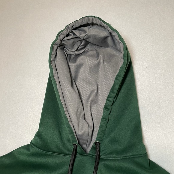 Under Armour Storm Hoodie Men's Medium UA Cold Gear Fleece Sweatshirt Green - Picture 4 of 8